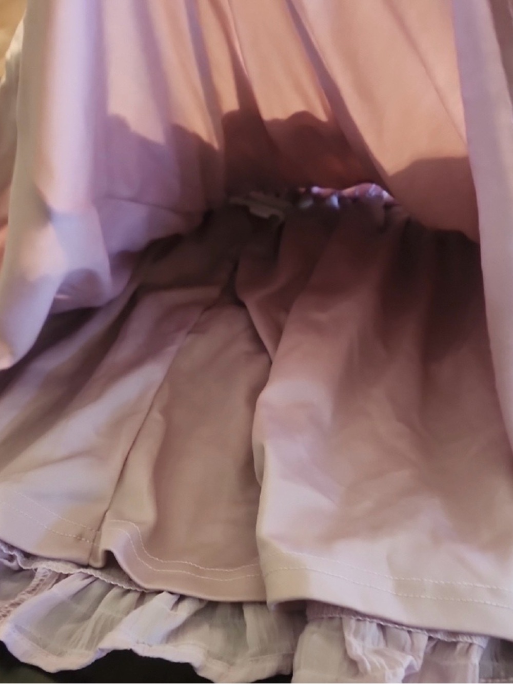 Chic Light Pink Ruffled Mini Skirt - Picture 3 of 4